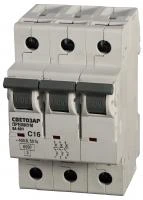 СВЕТОЗАР 3-полюсный, 32 A″C″ откл. сп. 6 кА, 400В, Автоматический выключатель (SV-49023-32-C)