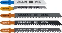 URAGAN T-хвост., по металлу/дереву, 5шт., Набор Полотна для лобзика (159488-H5)