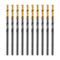Сверло по металлу, 2,5 мм, HSS-Tin, Golden Tip, 10 шт. Denzel