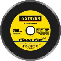 STAYER Clean Cut 200 мм (25.4 мм, 5х2.49 мм), алмазный диск, PROFESSIONAL (3665-200)