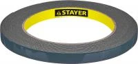 STAYER 9 мм, 5 м черная, на вспененной основе, Двухсторонняя клейкая лента, PROFESSIONAL (12233-09-05)