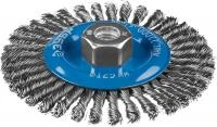 ЗУБР 125 мм, стальная проволоки 0.5 мм, Щетка дисковая, Профессионал (35192-125)