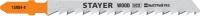 STAYER T144D, T-хвост., HCS сталь, по дереву, шаг зуба 4мм, (6TPI), раб. длина 75мм, 2шт, Полотна для лобзика, Professional (15984-4)