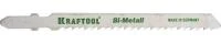 KRAFTOOL T127DF, EU-хвост., по мягкому металлу Bi-Met, шаг 3мм, 75мм, 2шт., Полотна для лобзика (159556-3)
