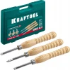 KRAFTOOL Precision-3 3 предм., Набор ручных резцов по дереву (18369)