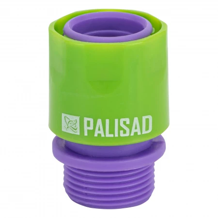Соединитель пластмассовый, быстросъемный, внешняя резьба 3/4 Palisad