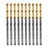 Сверло по металлу, 3 мм, HSS-Tin, Golden Tip, 10 шт. Denzel